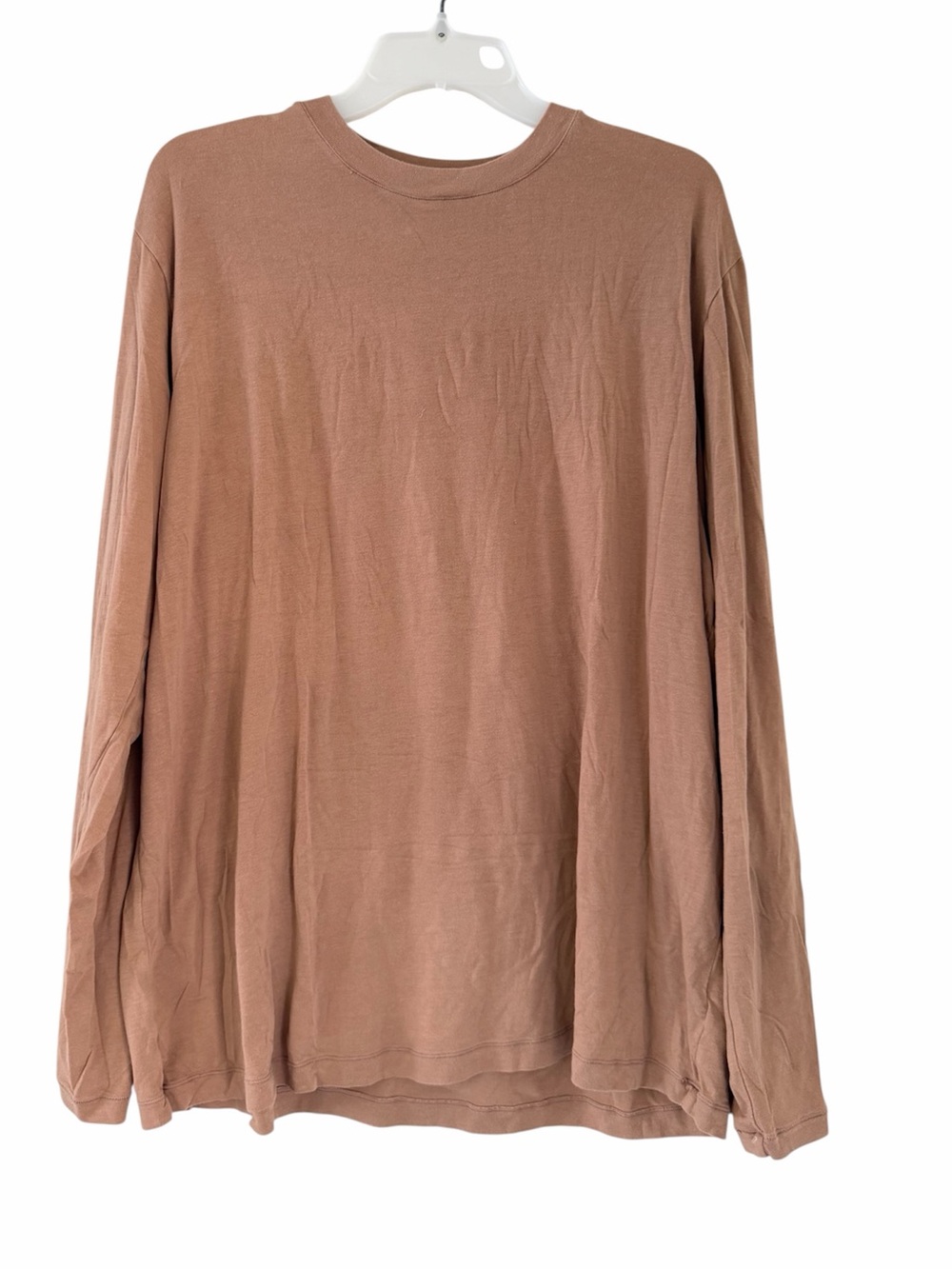 SKIMS Men’s Long Sleeve Crewneck Top - Tan Brown Size XL